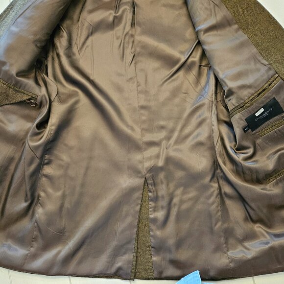 StudioSuits Bottle Brown Herrignbone Tweed Blazer - 42R - Picture 9 of 11
